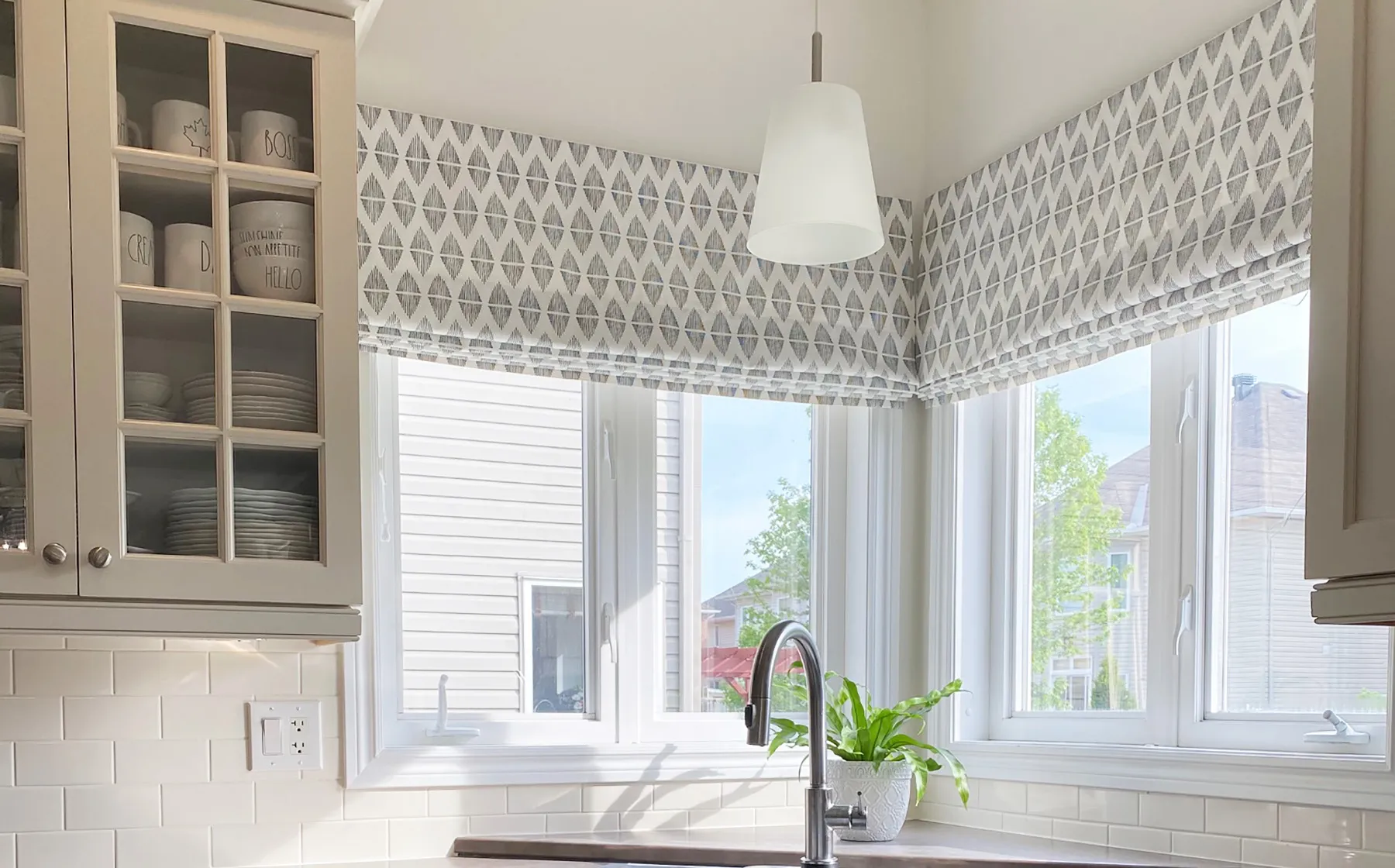Roman shades for windows in Los Angeles - F & R Interiors Window Treatments